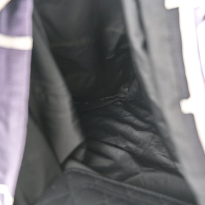 Chanel Jersey Fabric Quilted Foldable Tote With Chain Black Multicolor 8 of 19