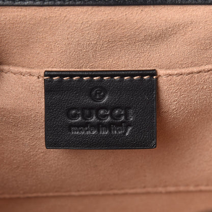 Gucci Calfskin GG Supreme Monogram Small Padlock Shoulder Bag Black Gold 6 of 13