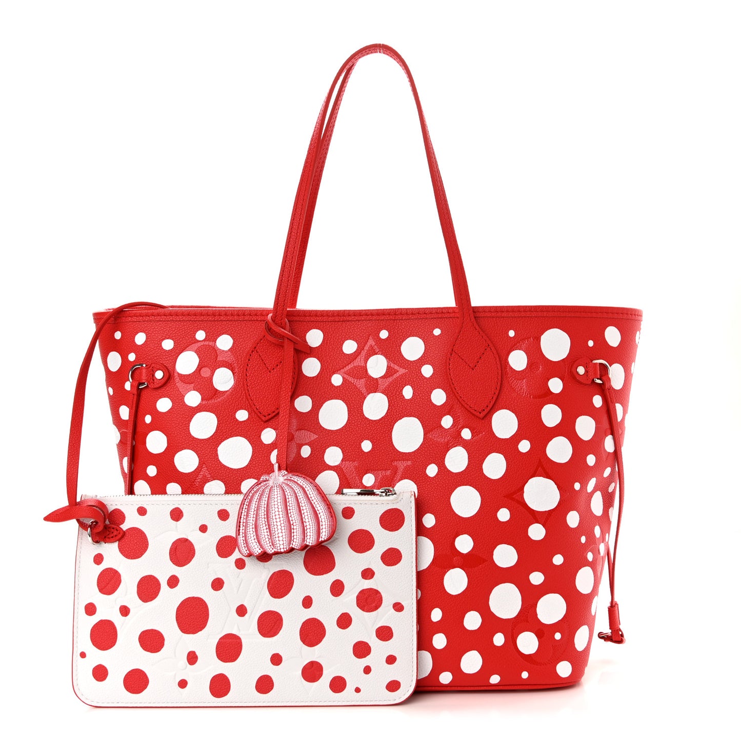 LV X YK Empreinte Infinity Dots Neverfull MM Rouge White