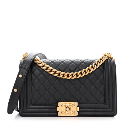 Chanel Calfskin Quilted Medium Boy Flap Black 1 of 11