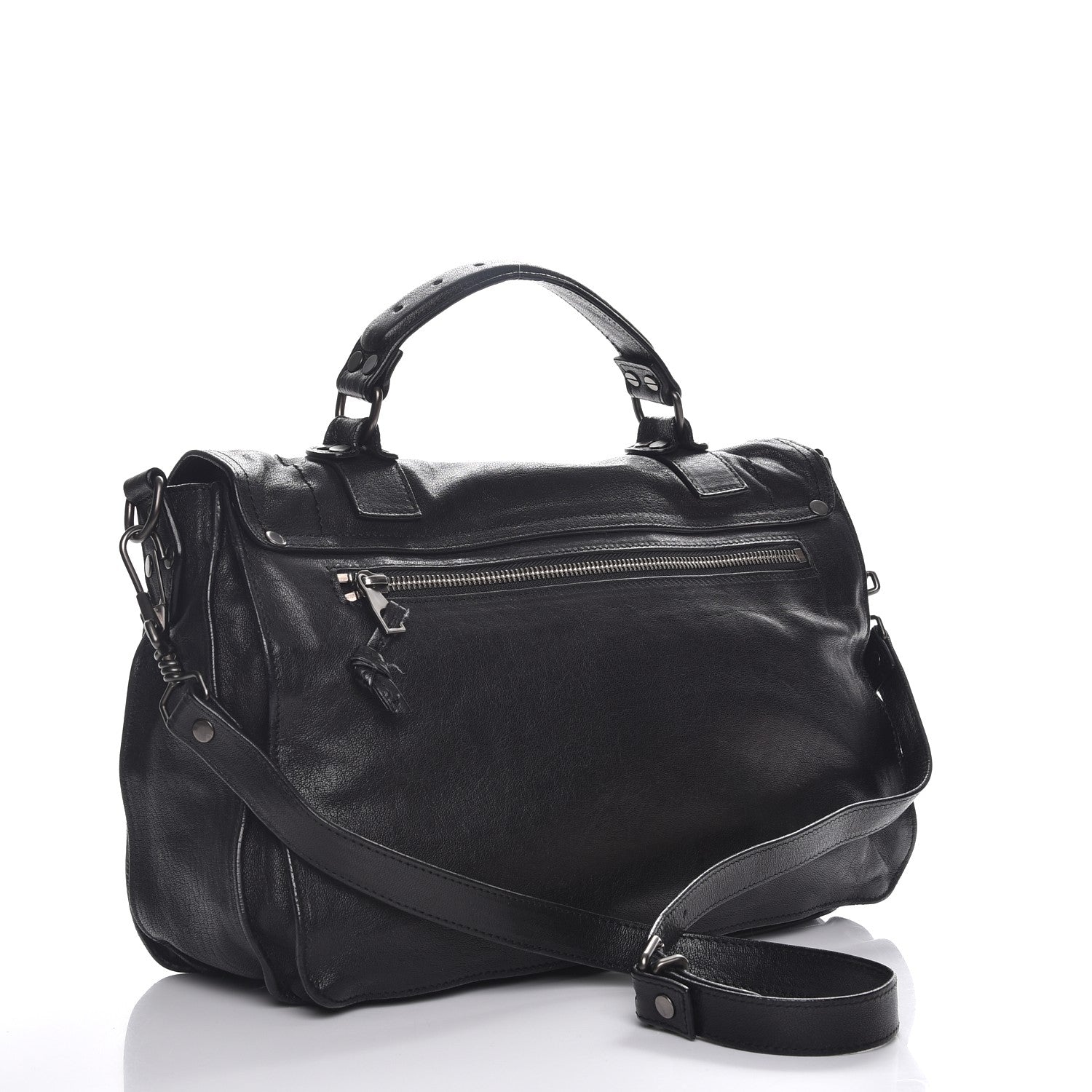 Proenza Schouler Lambskin Medium PS1 Satchel Black 4 of 9
