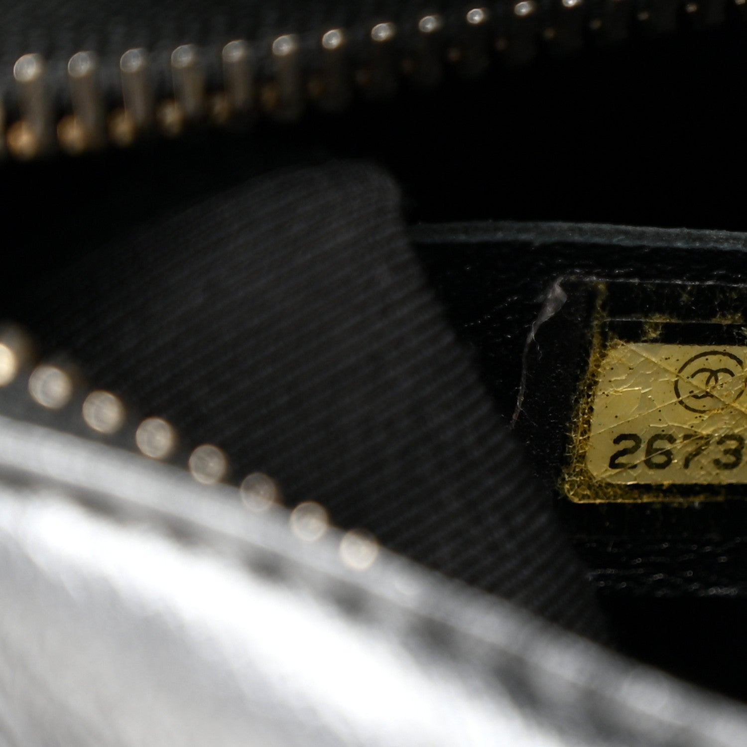 Chanel Metallic Crumpled Goatskin Quilted Small Gabrielle Hobo Black Gold 7 of 10