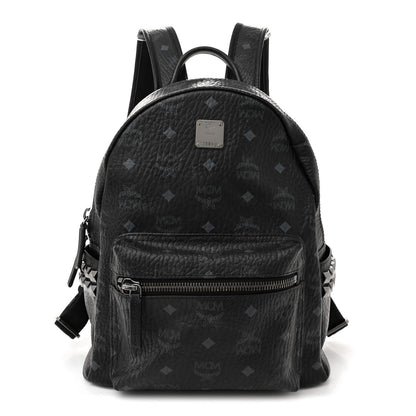 MCM Visetos Small Side Stud Stark Backpack Black 1 of 16
