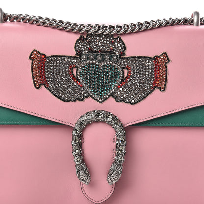 Gucci Calfskin Heart Embroidered Medium Dionysus Shoulder Bag Pink 11 of 11
