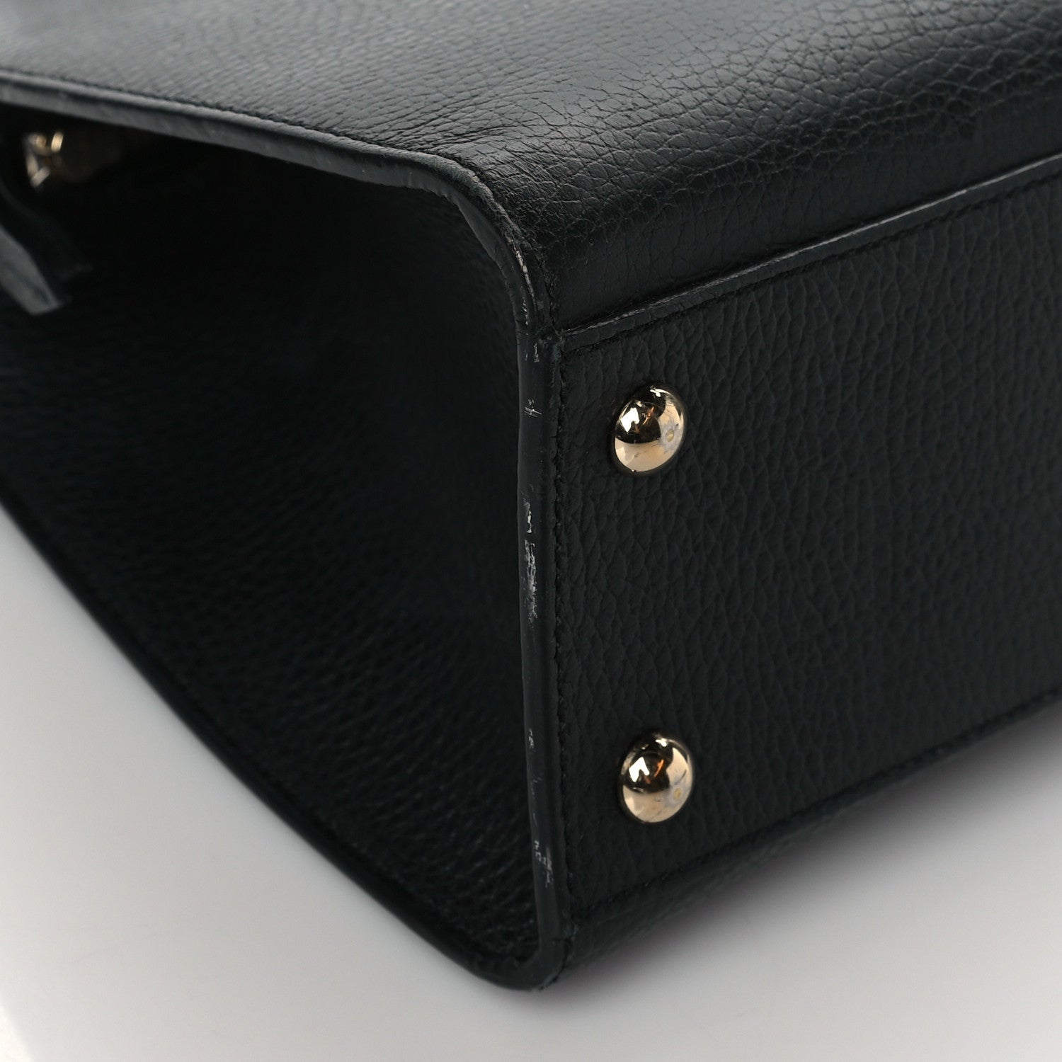 Gucci Pebbled Calfskin Medium Soho Top Handle Satchel Black 10 of 11