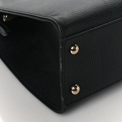 Gucci Pebbled Calfskin Medium Soho Top Handle Satchel Black 10 of 11
