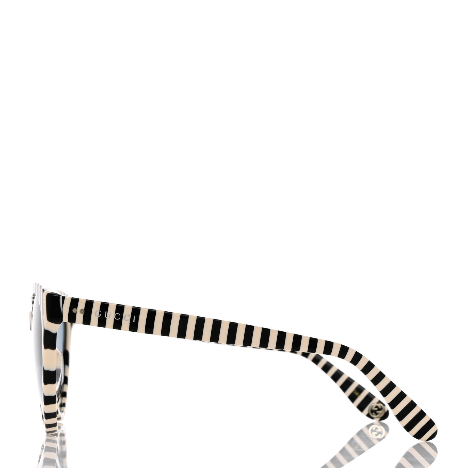 Gucci Cat Eye GG0569S Sunglasses White Black 3 of 8