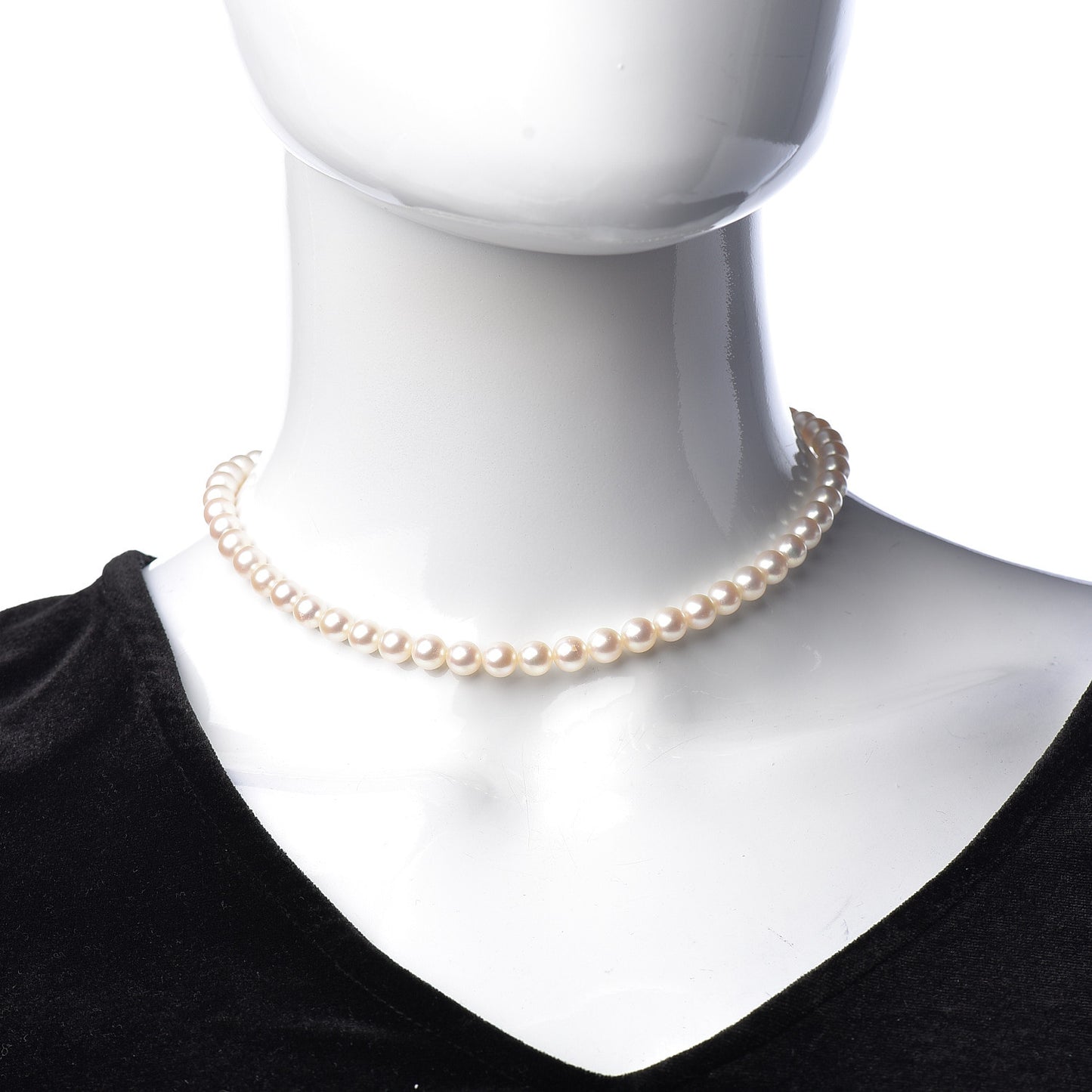 14K Yellow Akoya Pearl 6.5-7mm Strand Necklace
