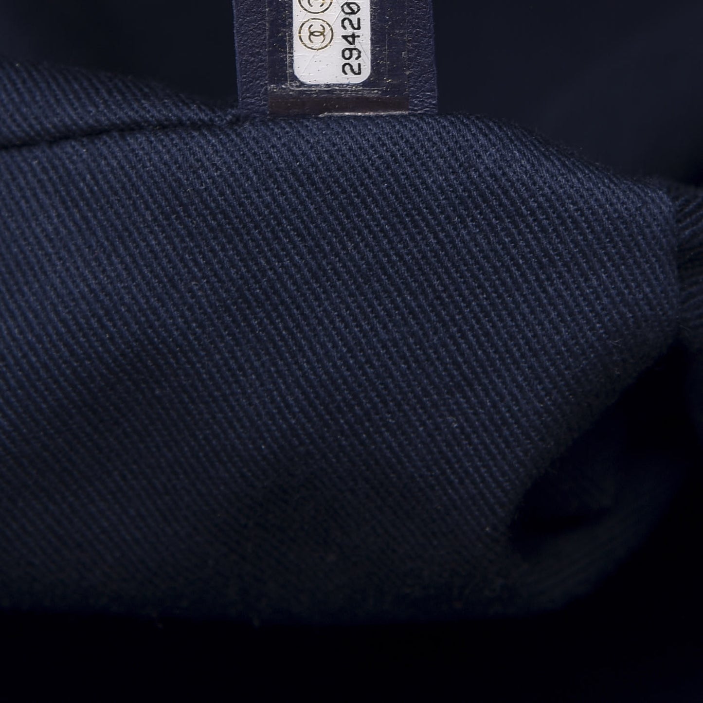 Denim Chevron Coco Tote Navy