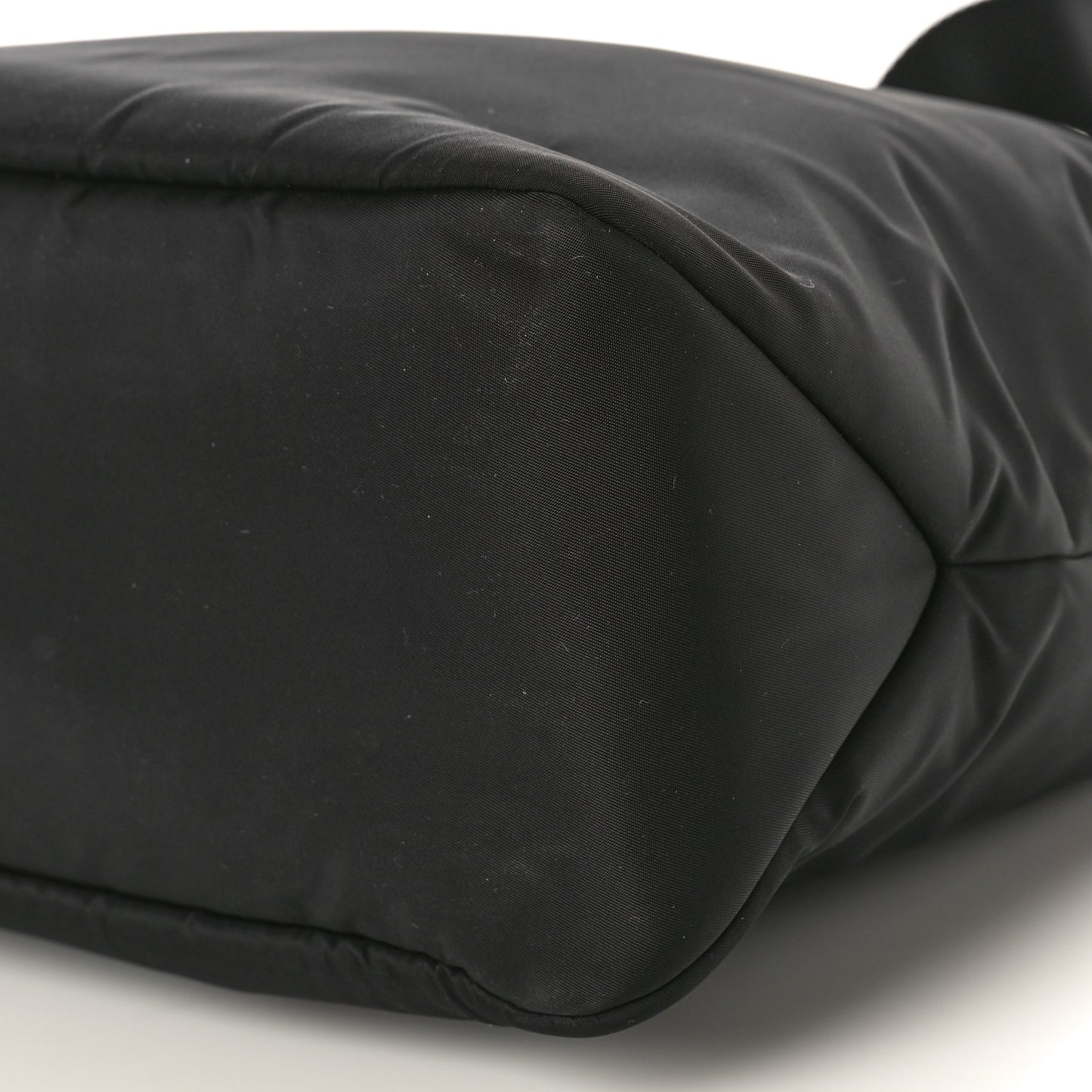 Re-Nylon Nappa Triangle Medium Double Handled Tote Black