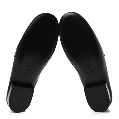 Chanel Lambskin CC Braided Chain Loafers 37.5 Black 5 of 12