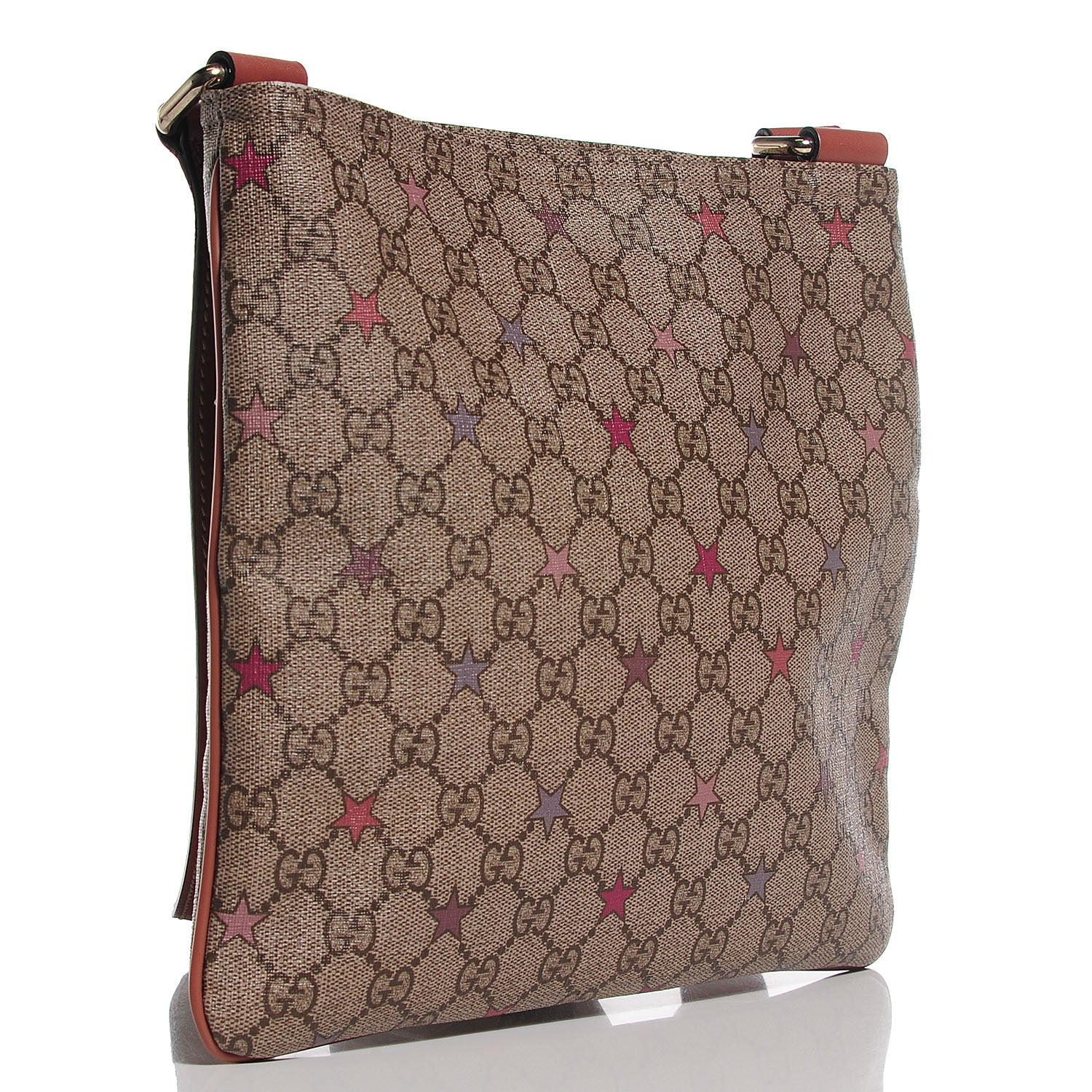 Gucci GG Supreme Stars Small Flat Messenger Bag Pink 10 of 14