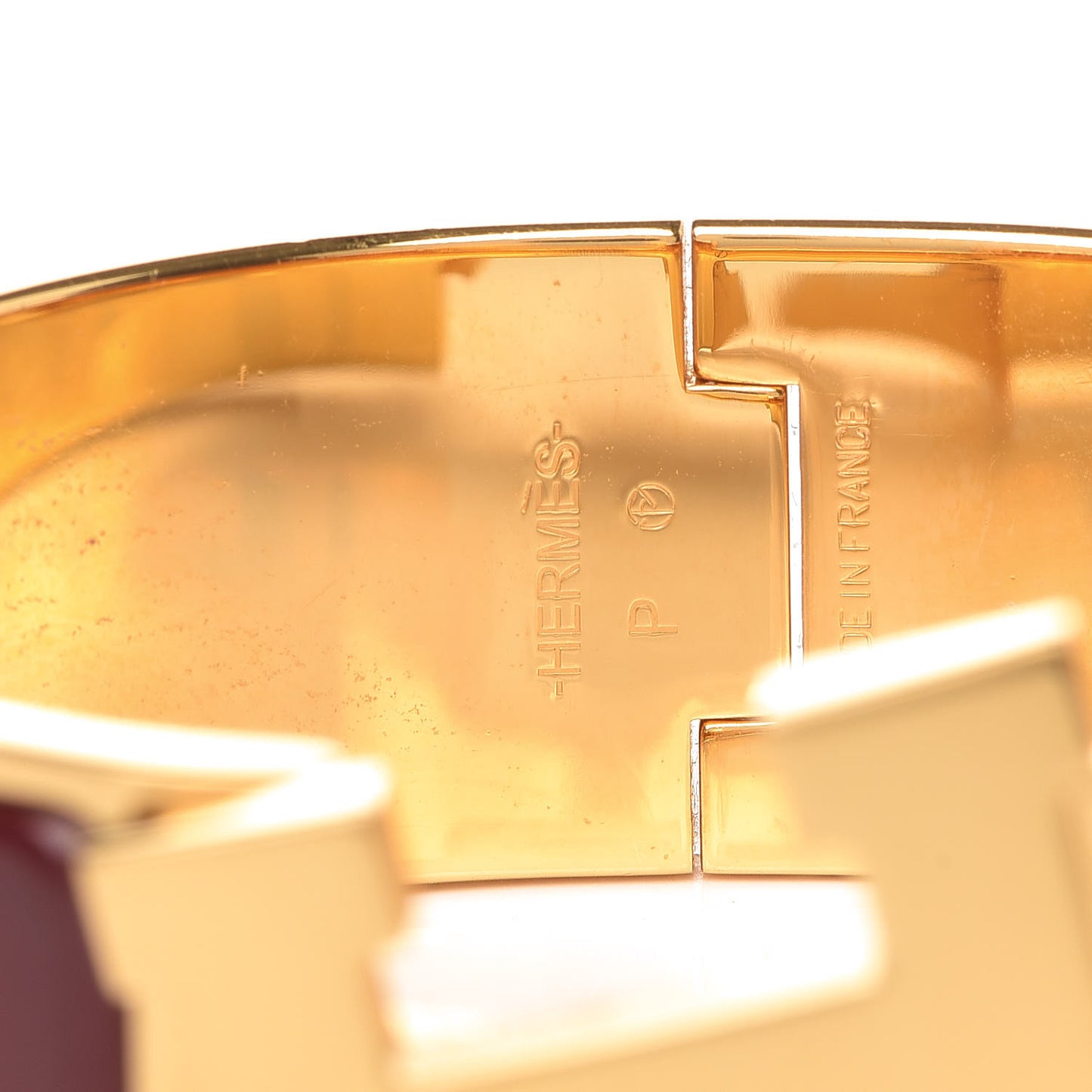 Enamel Wide Clic Clac H Bracelet PM Bourgogne