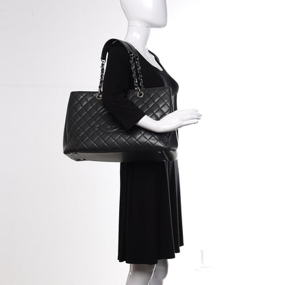 Chanel Caviar Quilted XL Grand Shopping Tote GST Dark Grey 2 of 15