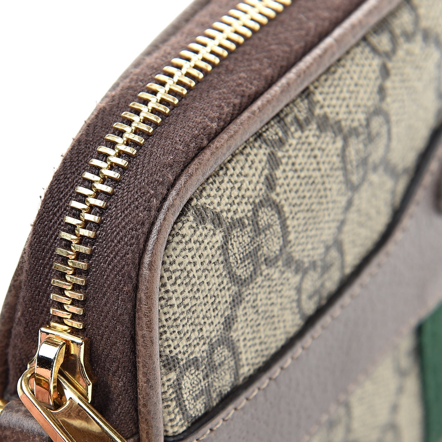 Gucci GG Supreme Monogram Ophidia Phone Case Wristlet Brown 8 of 10