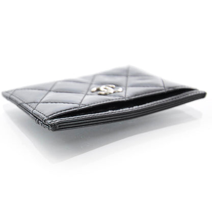 Chanel Patent Quilted Card Holder Black 5 of 8