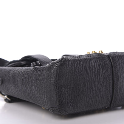 3.1 Phillip Lim Textured Calfskin Shearling Studded Mini Pashli Satchel Black 6 of 8