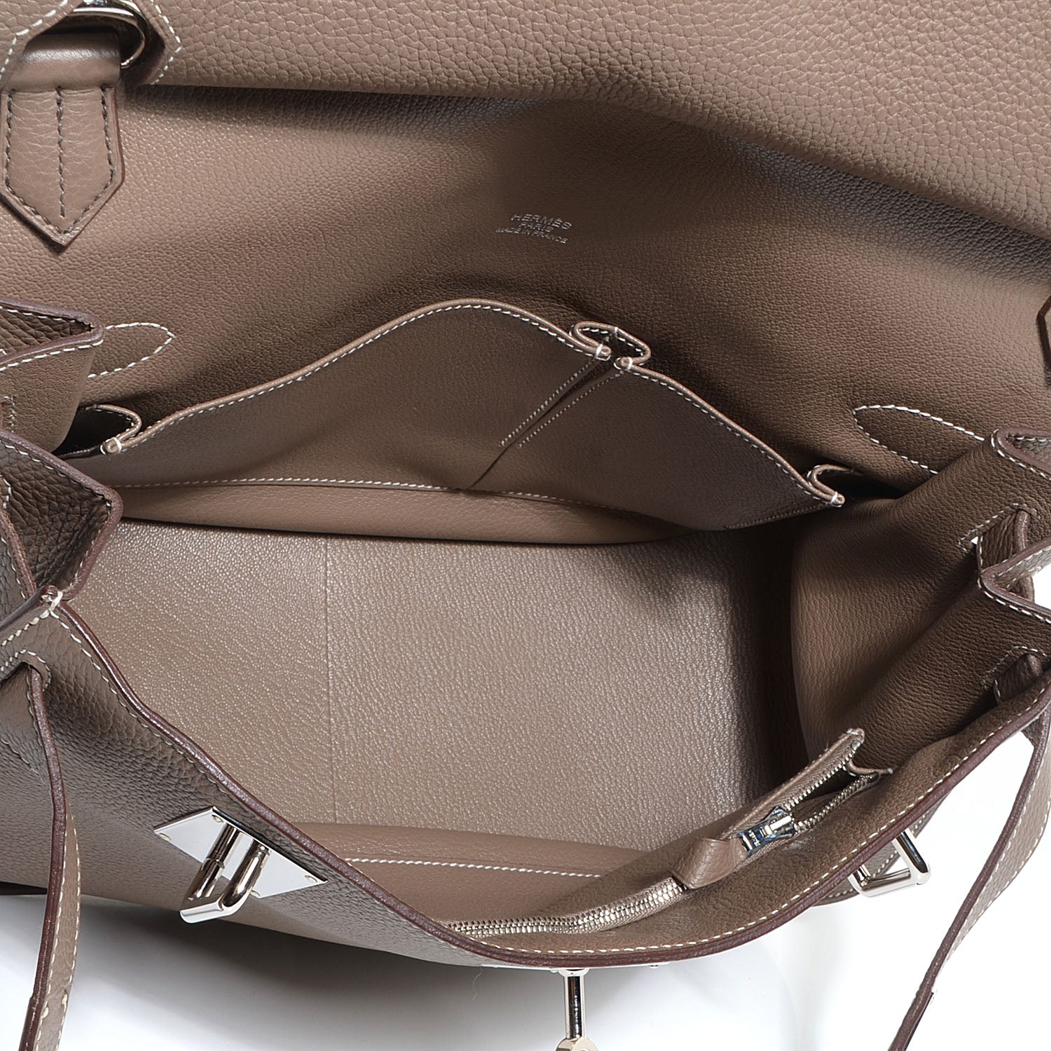 Hermes Taurillon Clemence Jypsiere 34 Etoupe 6 of 20