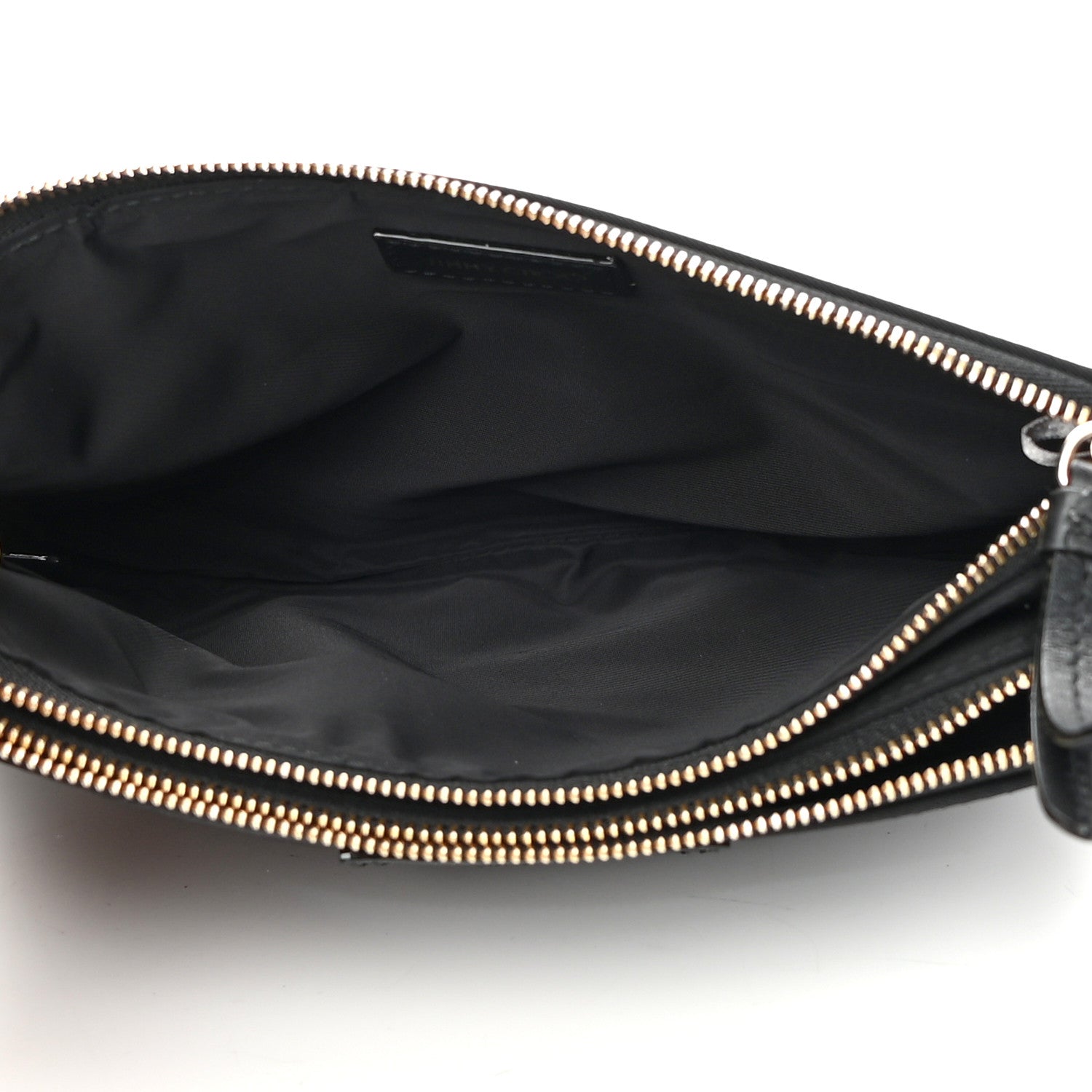 Jimmy Choo Nylon Candice Double Zip Crossbody Pouch Black 5 of 12