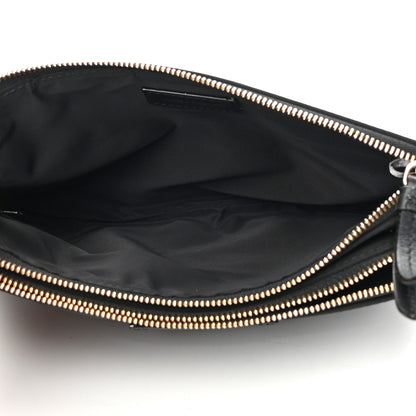 Jimmy Choo Nylon Candice Double Zip Crossbody Pouch Black 5 of 12