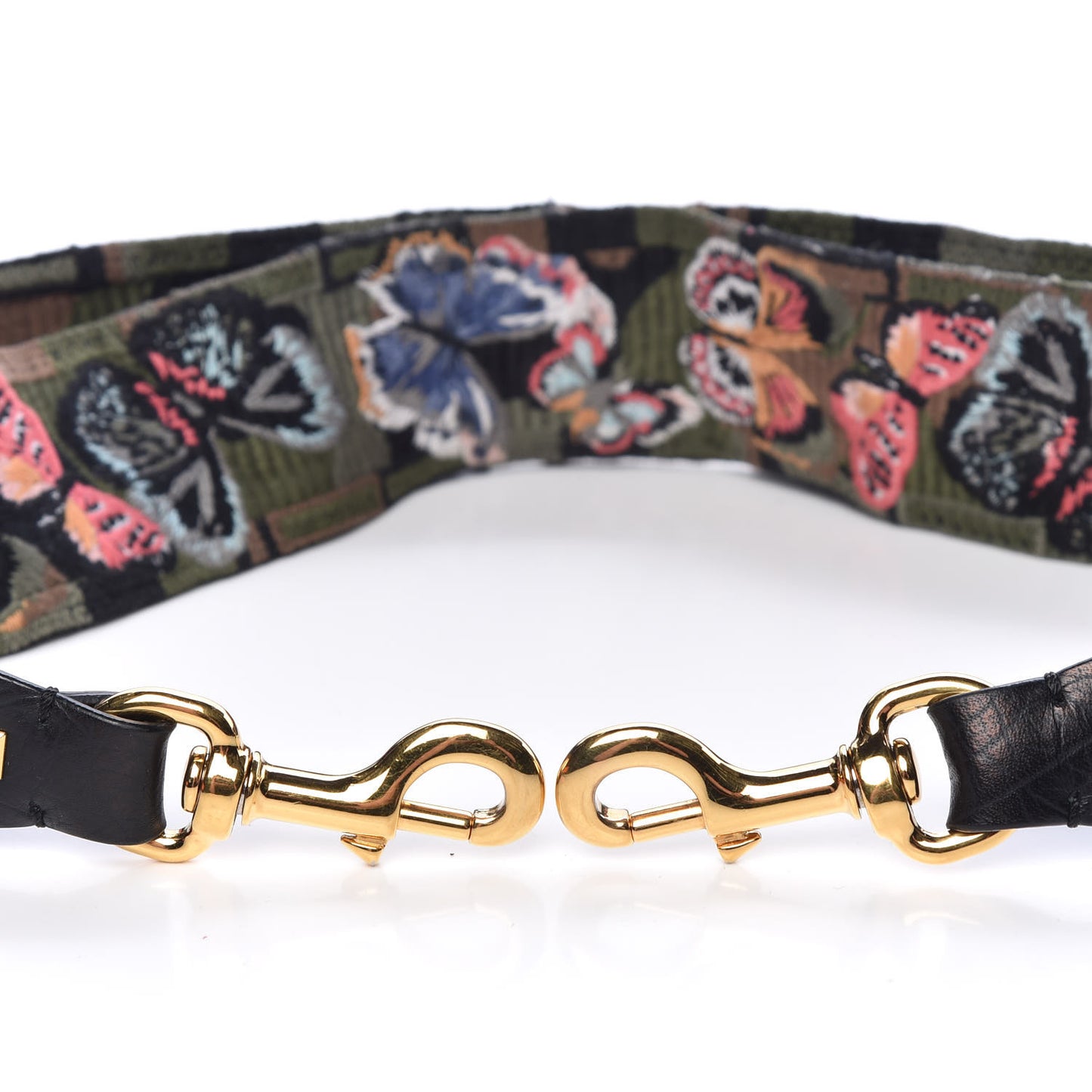 Canvas Camubutterfly Rockstud Guitar Strap Multicolor