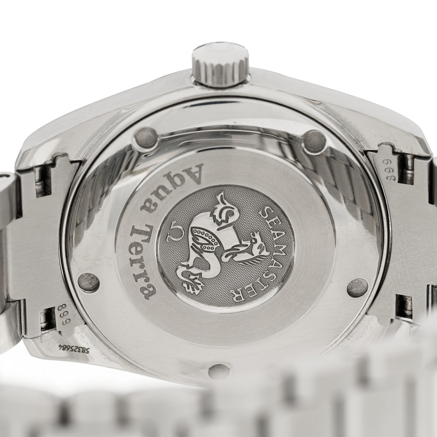 Stainless Steel 36mm Seamaster Aqua Terra Quartz Watch Black 2518.50