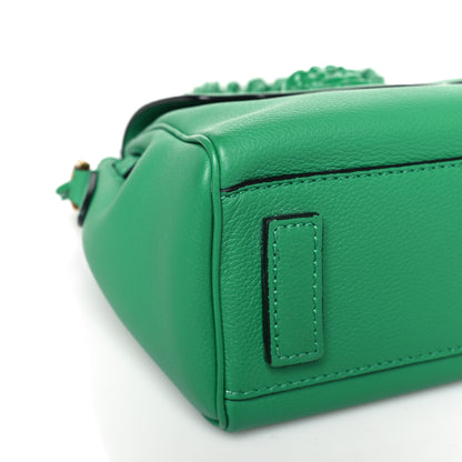 Versace Grained Calfskin Small La Medusa Top Handle Bag Turquoise 8 of 9
