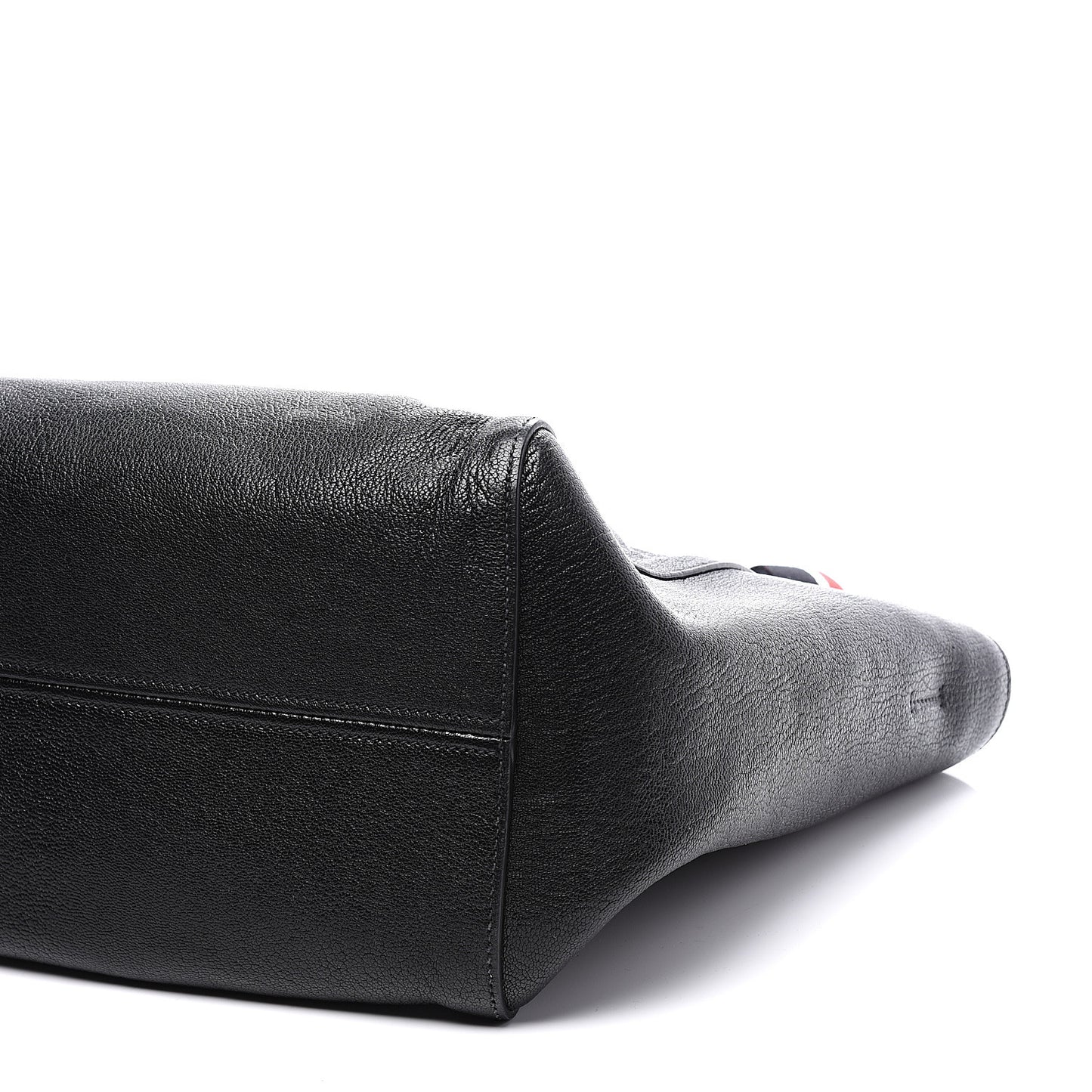 Goatskin Madras Shopper Tote Black