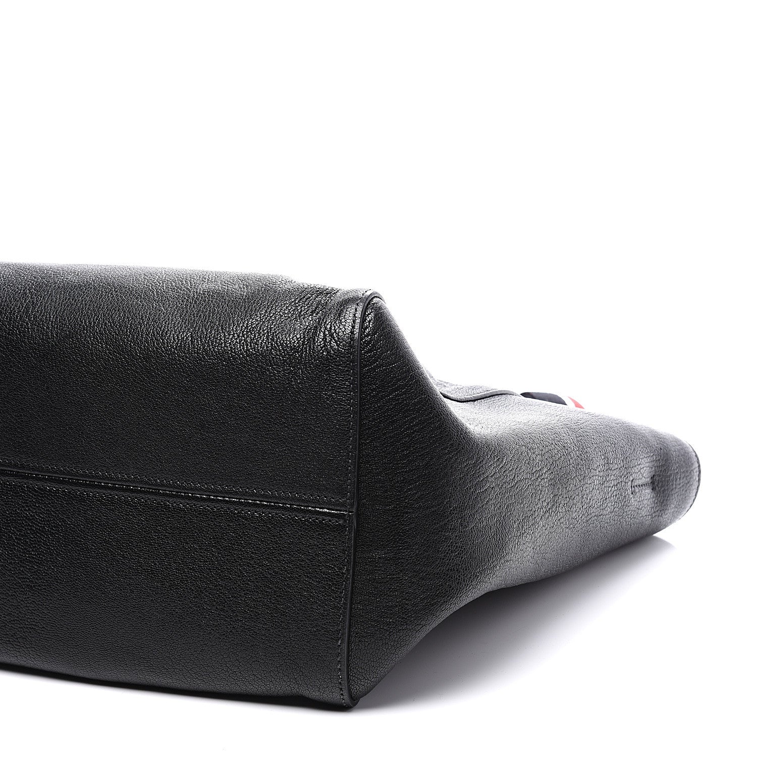 Miu Miu Goatskin Madras Shopper Tote Black 7 of 8