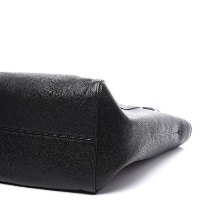 Miu Miu Goatskin Madras Shopper Tote Black 7 of 8