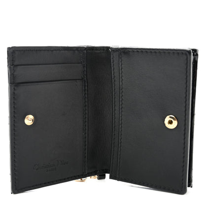 Christian Dior Patent Cannage Small Lady Dior Flap Card Holder Black 5 of 9