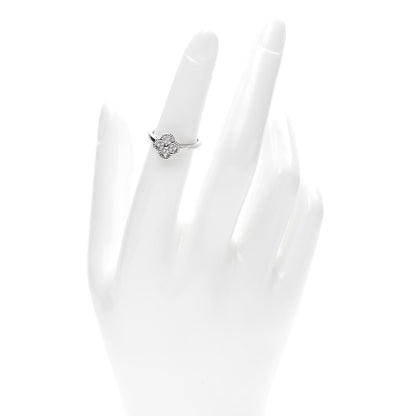 Van Cleef & Arpels 18K White Gold Diamond Sweet Alhambra Ring 50 5.25 2 of 7