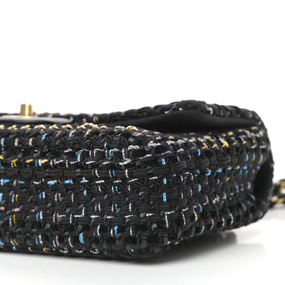 Chanel Tweed Chain Braid Medium Single Flap Black 9 of 10