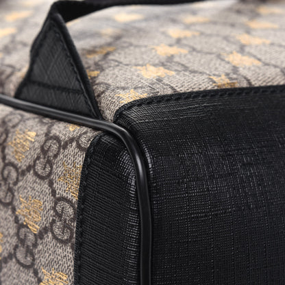 Gucci GG Supreme Monogram Bees Print Small Day Backpack Beige Oro Black 11 of 13