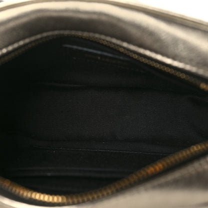 Saint Laurent Metallic Calfskin Matelasse Monogram Lou Belt Bag Platino 5 of 9