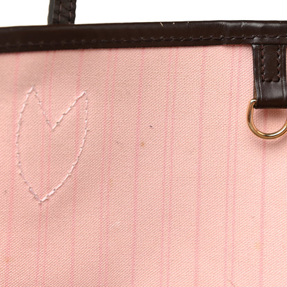 Louis Vuitton Damier Ebene Neo Neverfull MM Rose Ballerine 16 of 23