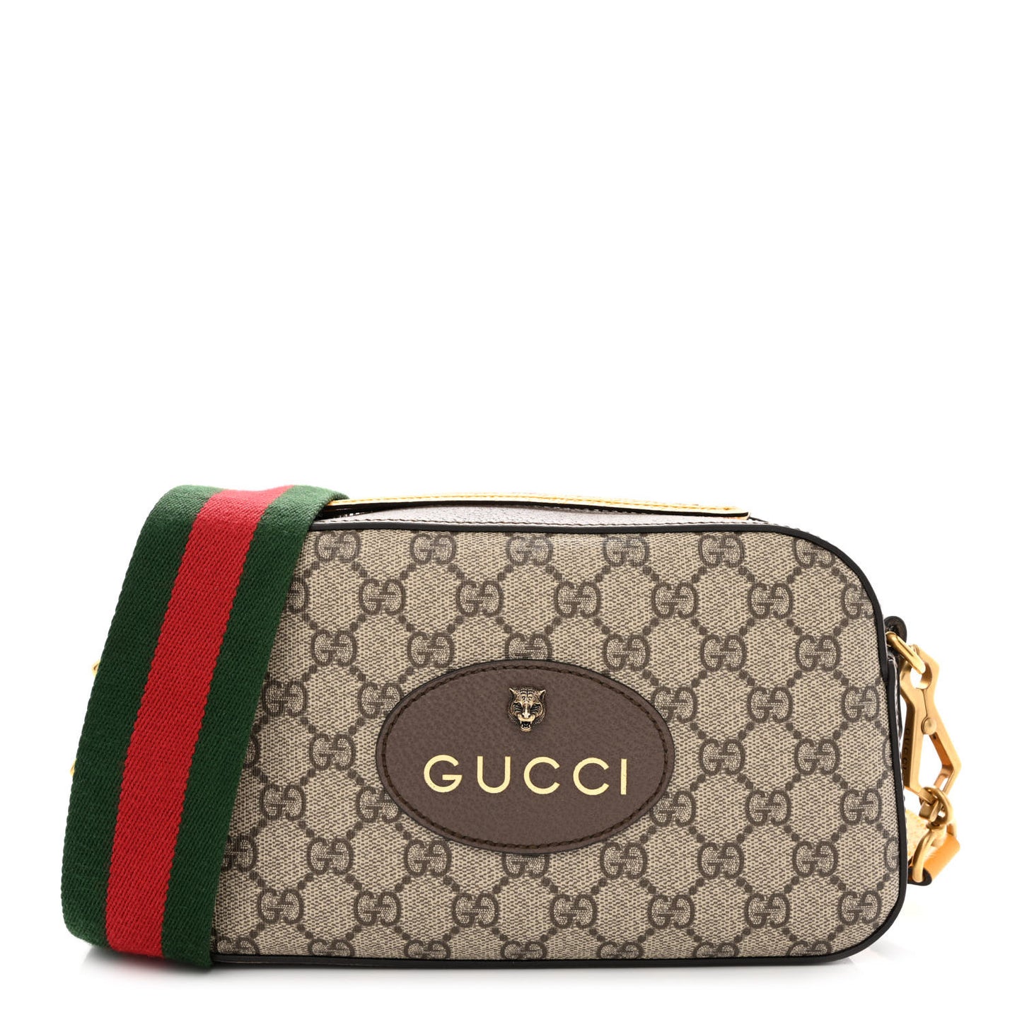 GG Supreme Monogram Web Neo Vintage Shoulder Bag Beige New Acero Crop