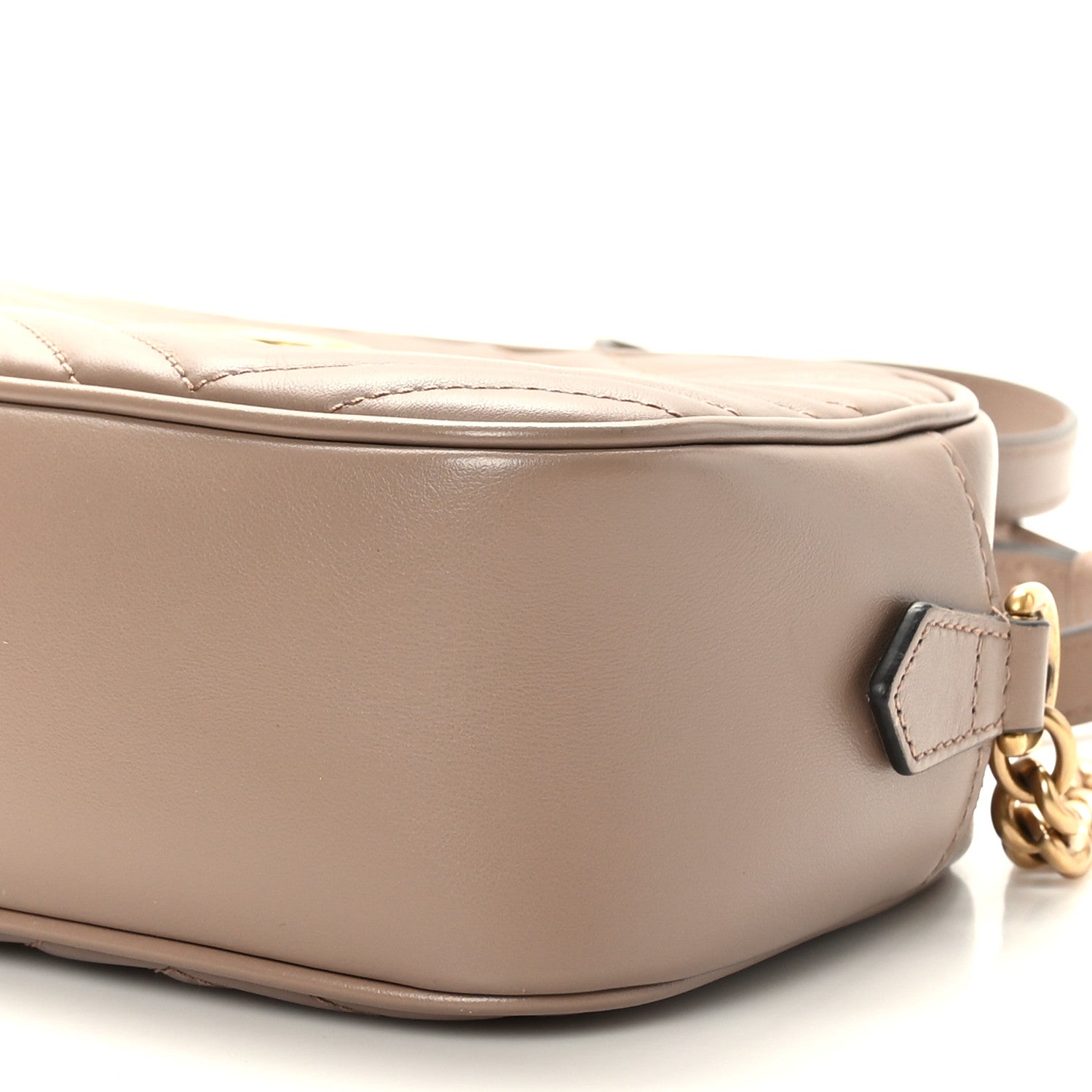 Gucci Calfskin Matelasse Small GG Marmont Chain Shoulder Bag Porcelain Rose 9 of 9
