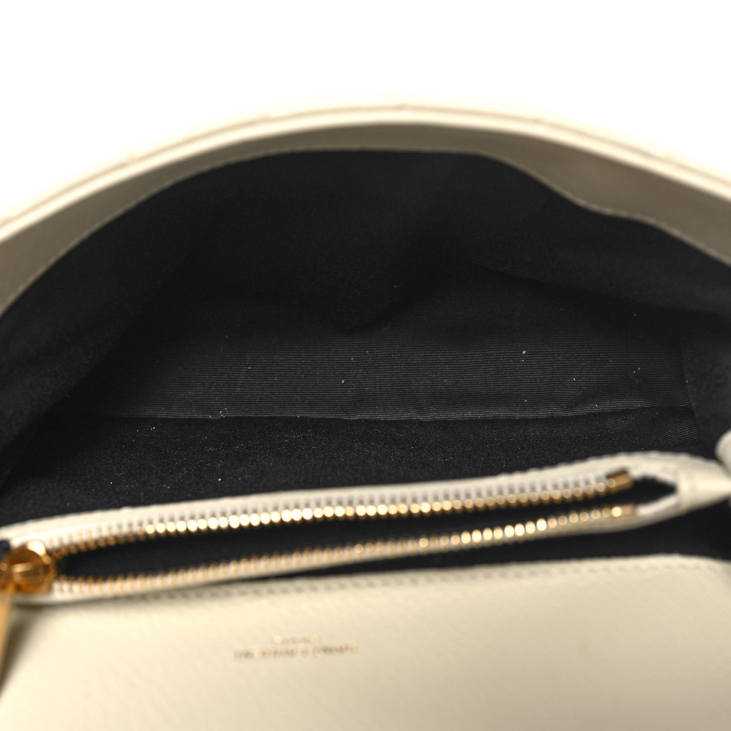 Sheepskin Matelasse Chevron Monogram Medium College Bag Crema Soft