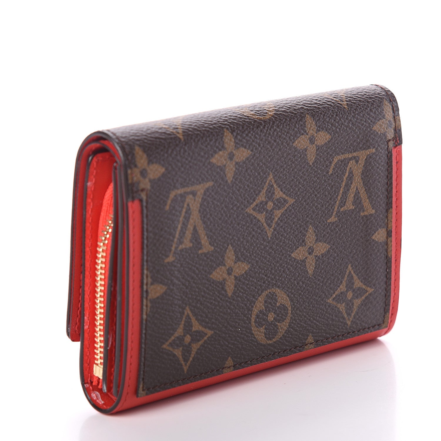 Louis Vuitton Monogram Flore Compact Wallet Coquelicot 2 of 5