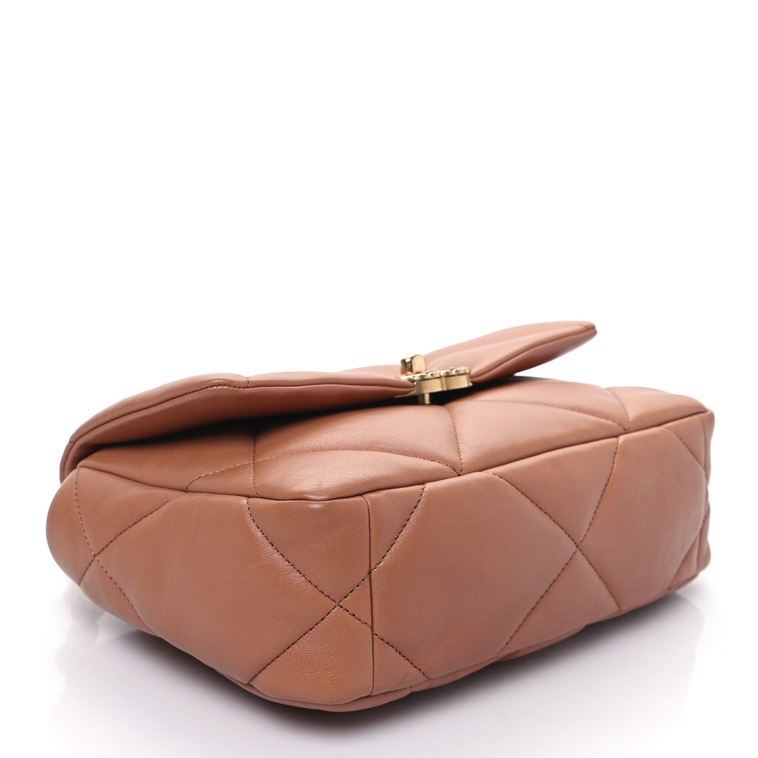 Chanel Lambskin Quilted Medium Chanel 19 Flap Brown 4 of 9