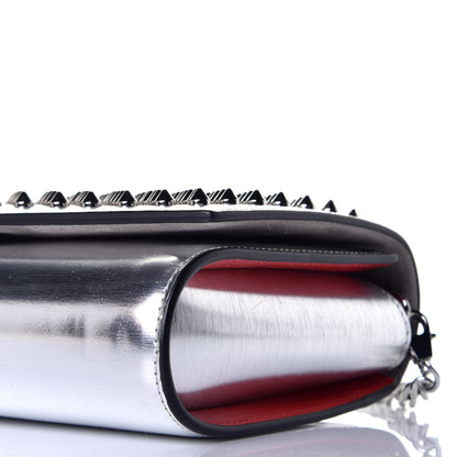Christian Louboutin Metallic Calfskin Spikes Multimetal Paloma Clutch Silver 8 of 9