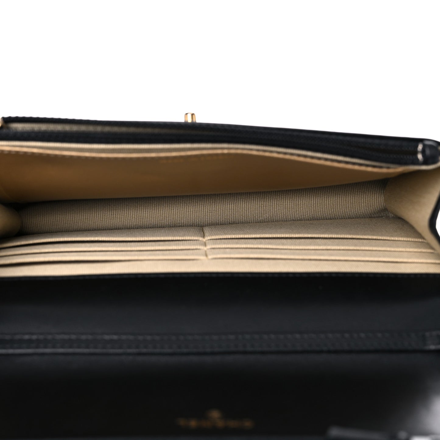 Lambskin Quilted CC Pearl Crush Wallet on Chain WOC Black