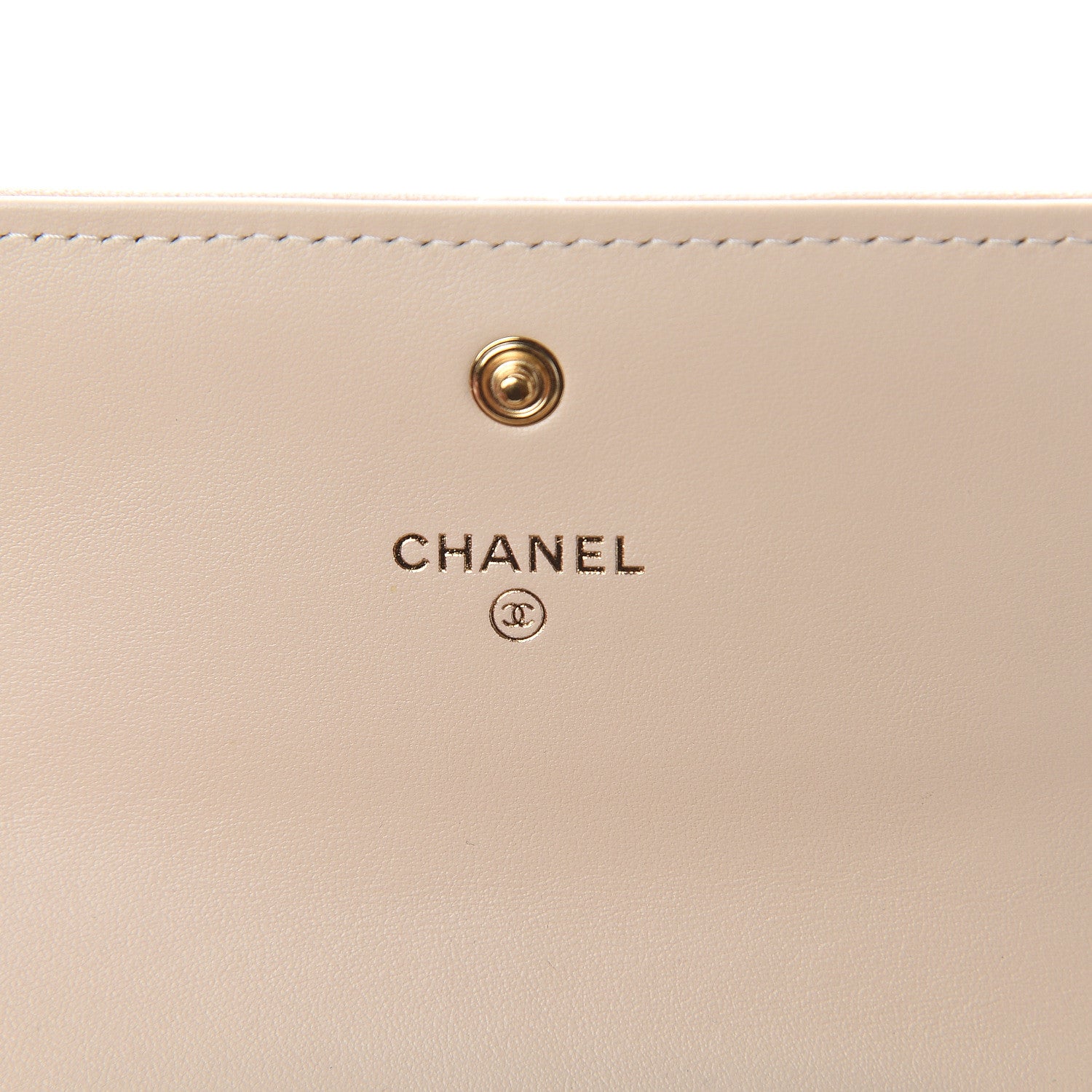 Chanel Lambskin Quilted 19 Flap Wallet Beige 5 of 7