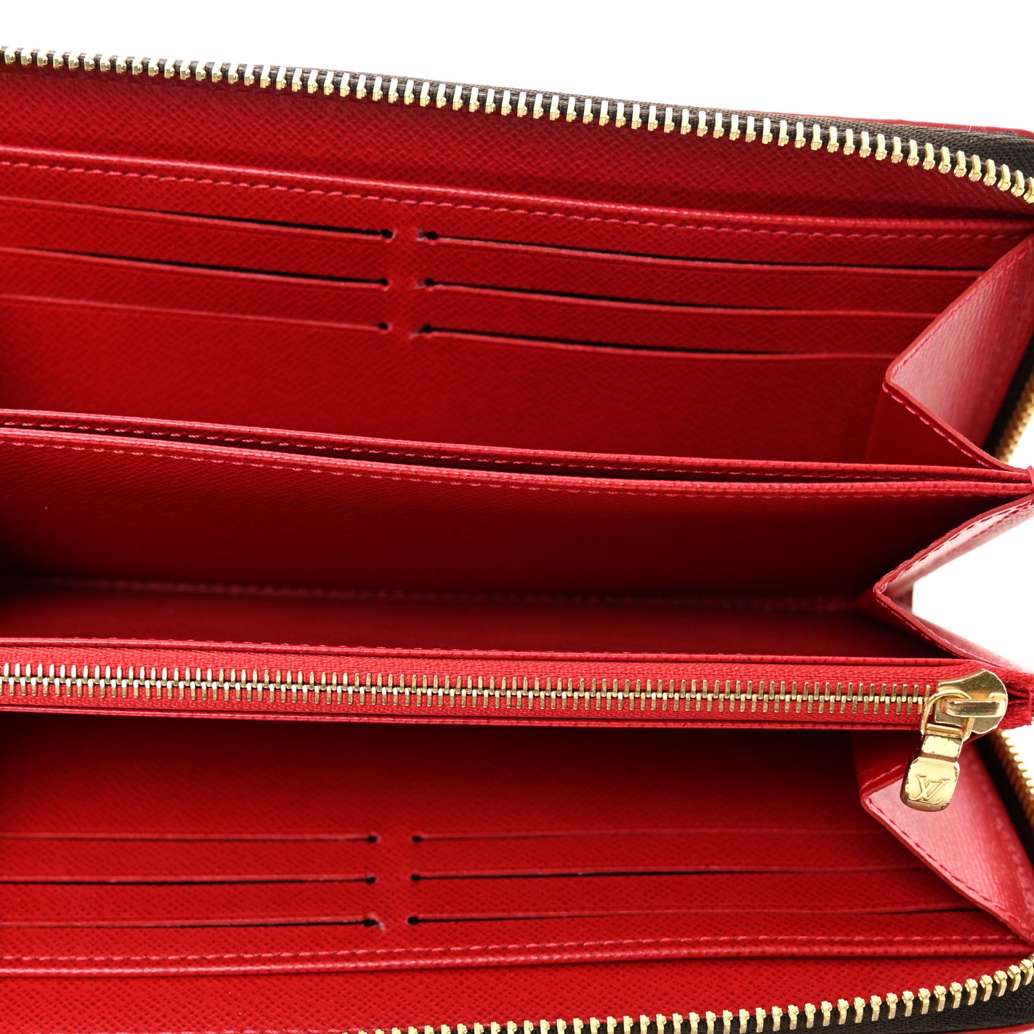Louis Vuitton Damier Ebene Studded Zippy Wallet Cherry 5 of 7
