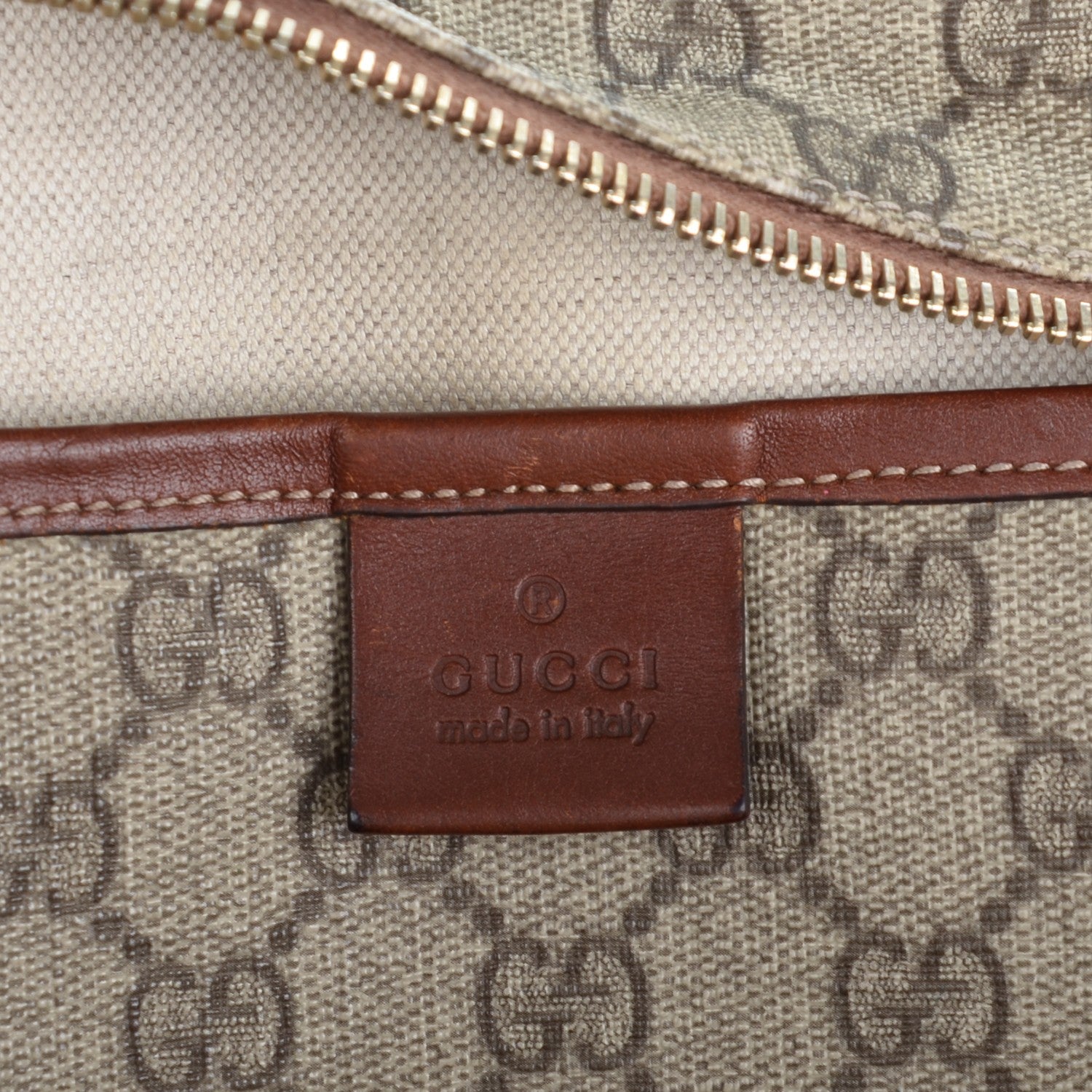 Gucci GG Plus Monogram Medium Signature Web Loop Vertical Tote Brown 6 of 7