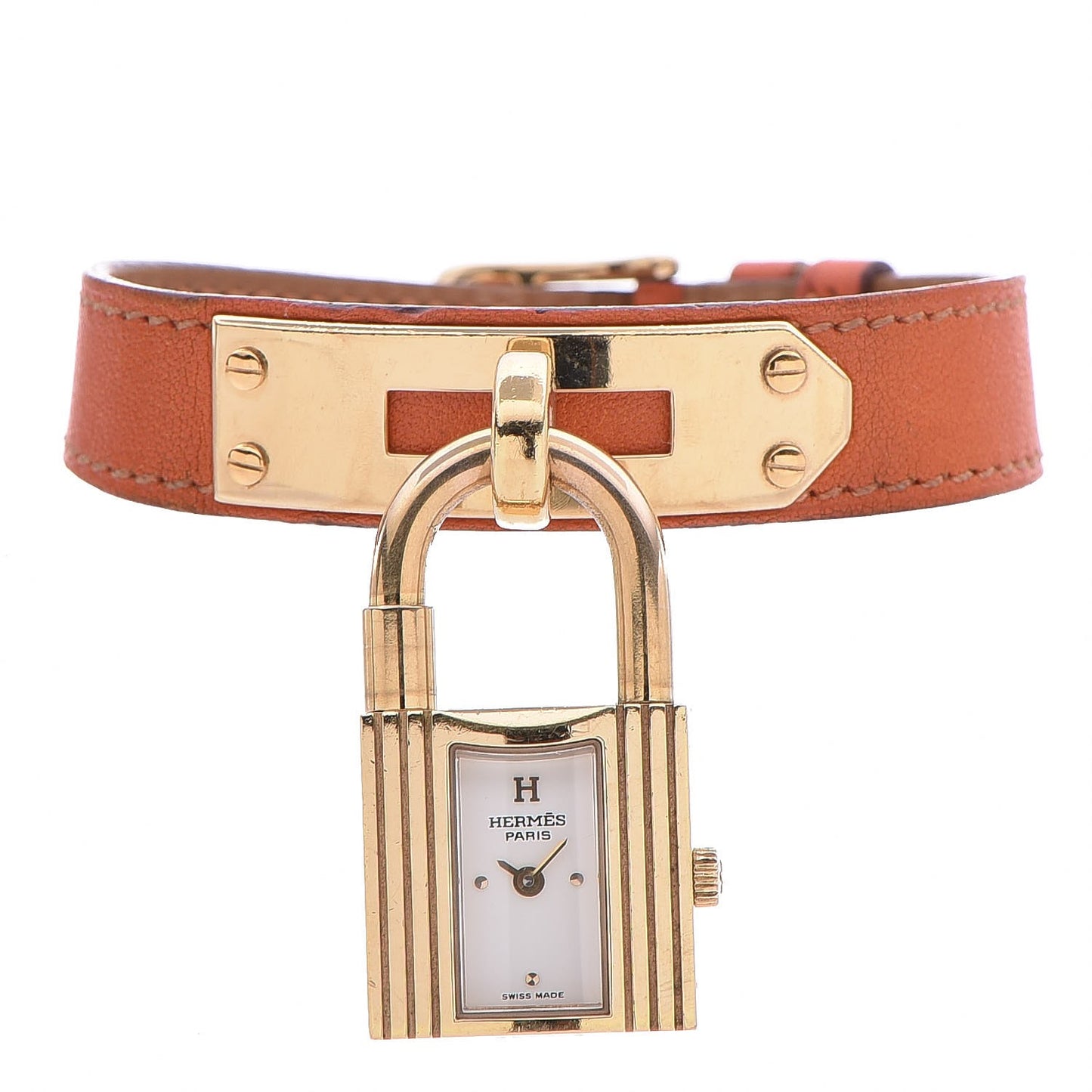 Stainless Steel Swift 20mm Kelly Cadena Quartz Watch Orange