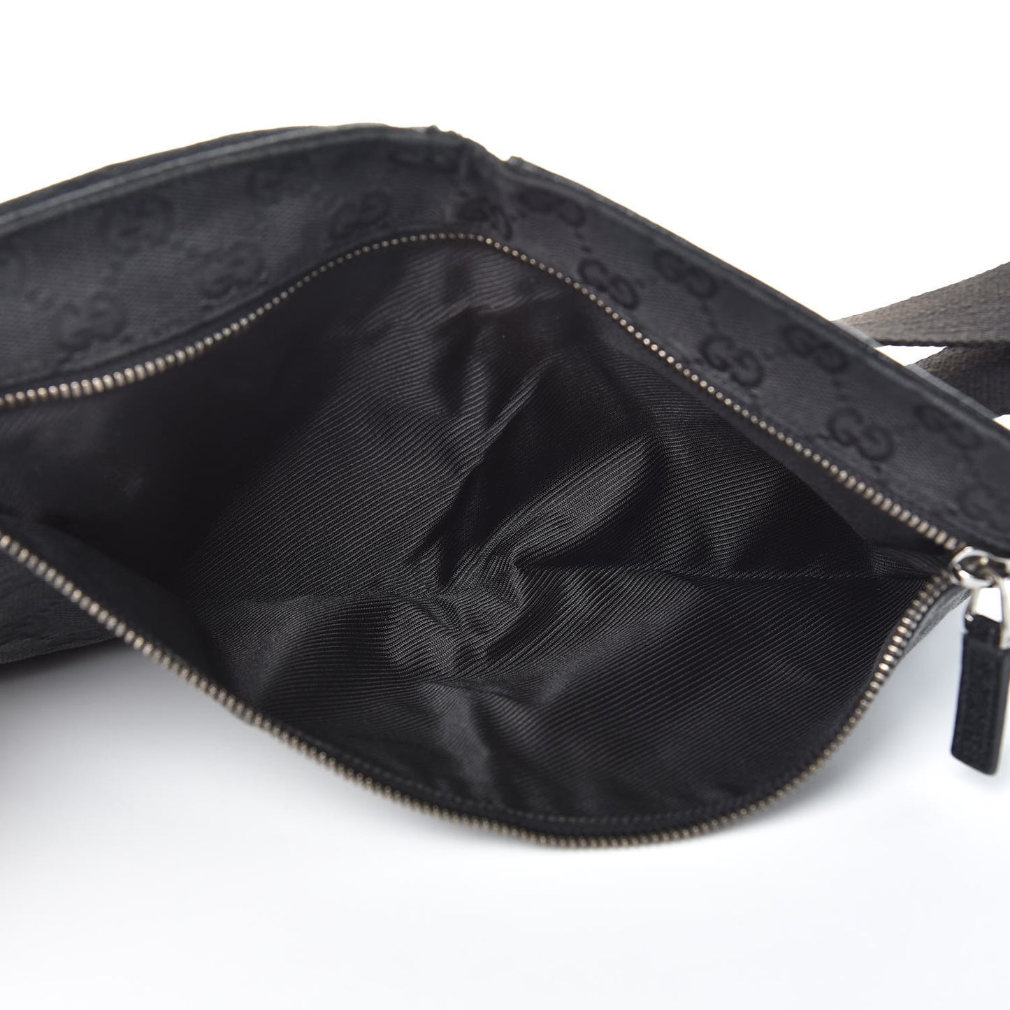 GG Monogram Double Pocket Belt Bag Black