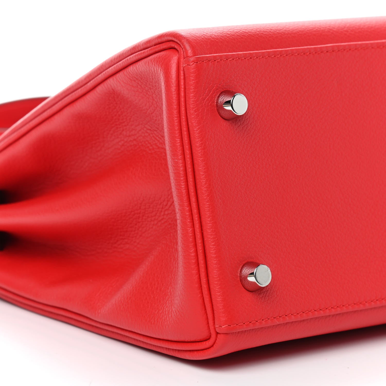 Hermes Evercolor Verso Kelly Retourne 28 Rouge De Coeur Rouge Grenat 8 of 9