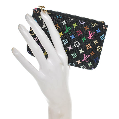 Louis Vuitton Monogram Multicolor Key Pouch Black Grenade 2 of 6